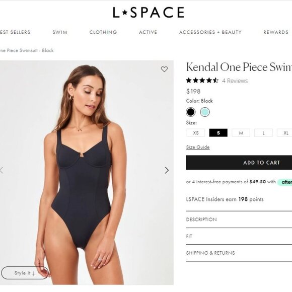 L SPACE NWT Kendall One Piece Swimsuit Small - Picture 4 of 5